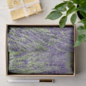 Papier Mousseline Champs de lavande violet Floral (Cadeau)