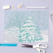 Papier Mousseline Changement de couleur de l'arbre de Noël de neige  (Artisanat)