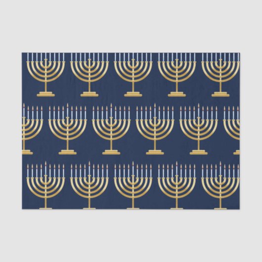 Papier Mousseline Chanoukah menorah (Recto)