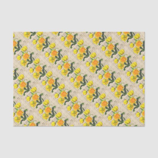 Papier Mousseline Chanson de tulipe jaune (Recto)