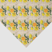 Papier Mousseline Chanson de tulipe jaune (Détail)