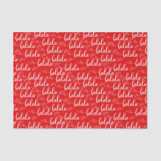 Papier Mousseline Chansons de Noël Rouge (Recto)