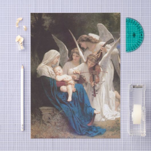 Papier Mousseline Chant des Anges (1881) par Bouguereau (Artisanat)