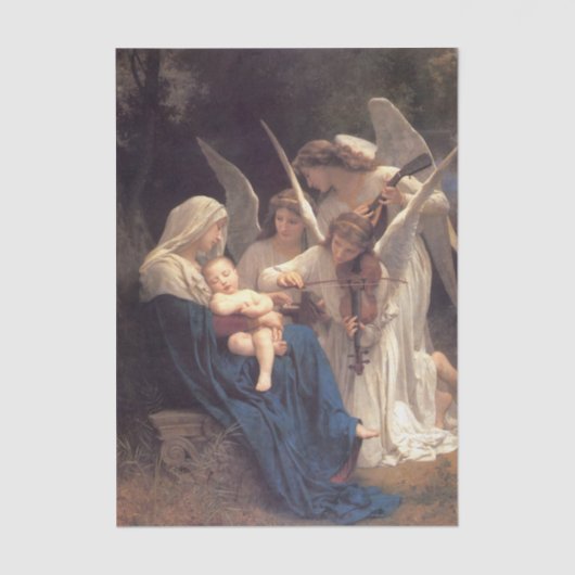Papier Mousseline Chant des Anges par William Bouguereau (Recto)