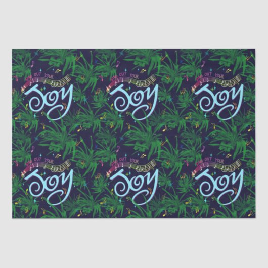 Papier Mousseline Chante Ta Joie ! Sac cadeau moyen (Recto)