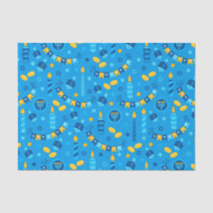 Papier Mousseline Chanukah Streamers Hanoukka Bannières Bleues