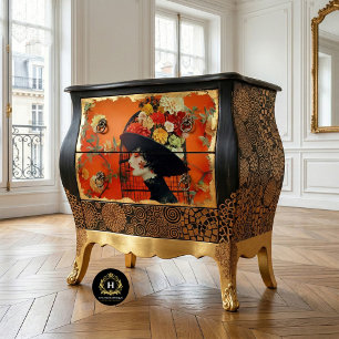 Papier Mousseline Chapeau de cage à oiseaux fleur orange vibrant