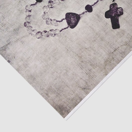 Papier Mousseline Chapelet catholique (Détail)