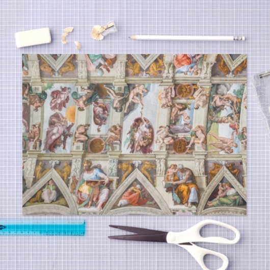 Papier Mousseline Chapelle Sixtine Michelangelo - Vatican, Rome, Ita (Artisanat)
