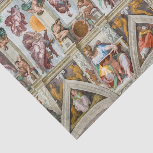 Papier Mousseline Chapelle Sixtine Michelangelo - Vatican, Rome, Ita (Détail)