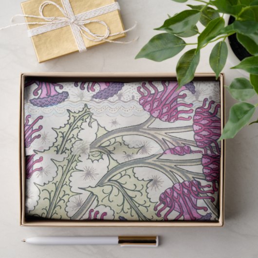 Papier Mousseline Chardon Art déco (Cadeau)