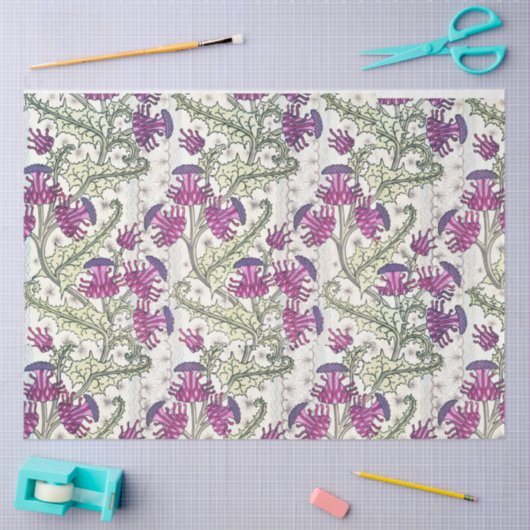 Papier Mousseline Chardon Art déco (Artisanat)