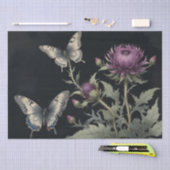 Papier Mousseline Chardons et Papillons (Artisanat)