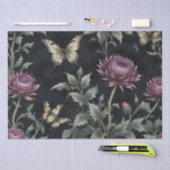 Papier Mousseline Chardons et Papillons (Artisanat)