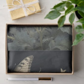 Papier Mousseline Chardons et papillons Papier de tissus (Cadeau)