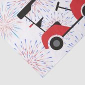 Papier Mousseline Chariot de golf avec drapeau d'Amérique pour le 4  (Détail)