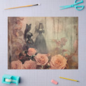 Papier Mousseline Chariot Halloween vintage (10) (Artisanat)