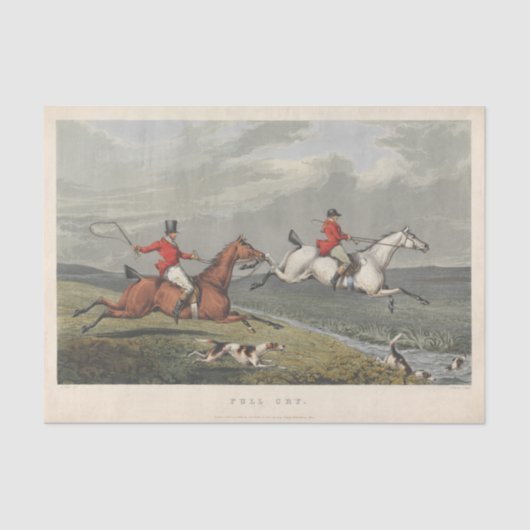 Papier Mousseline Charles Bentley | Fox Hunting: Full Cry (Recto)