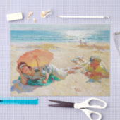 Papier Mousseline Charles Garabed Atamian 1920's Couple à la plage (Artisanat)