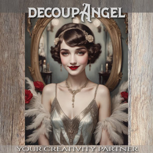 Papier Mousseline Charleston Flapper - Découpage -