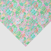 Papier Mousseline Charleston Pastel Preppy Palm Beach Pattern Print (Détail)