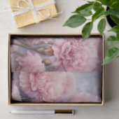 Papier Mousseline Charmante Carnation rose Aquarelle Art (Cadeau)