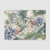 Papier Mousseline Charmante décoration en ivoire de Noël bleu rouge (Recto)