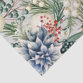 Papier Mousseline Charmante décoration en ivoire de Noël bleu rouge (Détail)