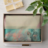 Papier Mousseline CHARME /Dame au Masque Monogramme rose Turquoise v (Cadeau)