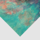 Papier Mousseline CHARME /Dame au Masque Monogramme rose Turquoise v (Détail)