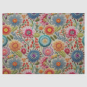 Papier Mousseline Charme de l'ancien monde Fleurs mixtes Découpage (Recto)