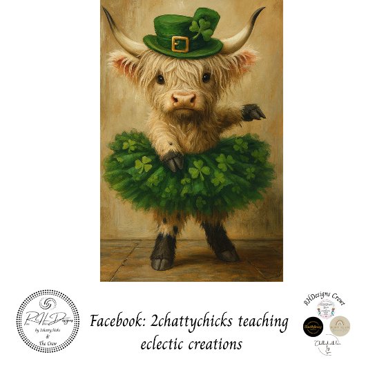 Papier Mousseline Charme de tutu des Highlands de la Saint-Patrick e
