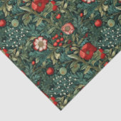 Papier Mousseline Charme français festif : Noël rouge et vert (Détail)