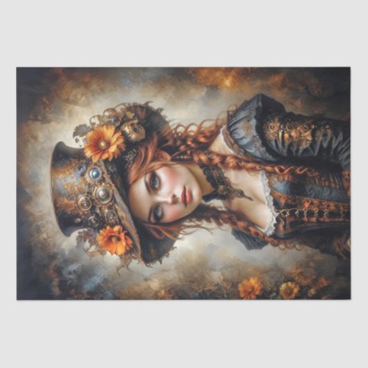 Papier Mousseline Charme Steampunk #2 Découpage (Recto)