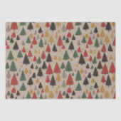 Papier Mousseline Charme vintage : Motif d'arbre de Noël (Recto)