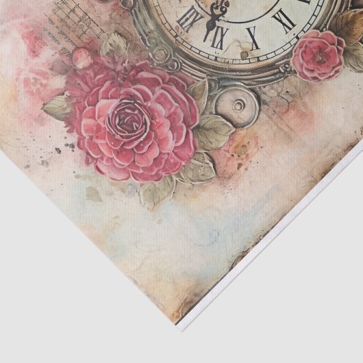 Papier Mousseline Charming Timepiece Média mixte (Détail)