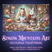 Papier Mousseline Charming Wonderland Tea Scene Crafting Decoupage