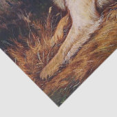 Papier Mousseline Chasse vintage Chiens Portrait Découpage (Détail)