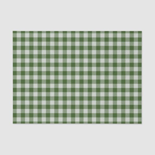 Papier Mousseline Chasseur Vert En vichy Papier Tissu Plaid (Recto)