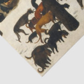 Papier Mousseline Chasseurs dans la neige (par Pieter Bruegel l'Anci (Détail)