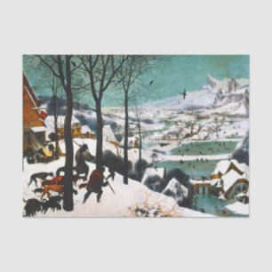 Papier Mousseline Chasseurs dans le paysage de neige Pieter Bruegel