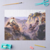 Papier Mousseline "Chasseurs de chevaux sauvages" par Charles M Russ (Artisanat)