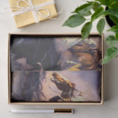 Papier Mousseline "Chasseurs de chevaux sauvages" par Charles M Russ (Cadeau)