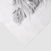 Papier Mousseline Chat à Doodle en noir pour découpage - (Détail)