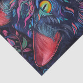 Papier Mousseline Chat Abstrait coloré (Détail)