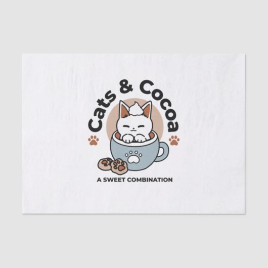 Papier Mousseline Chat adorable en Mug Conception de vacances - Chat (Recto)
