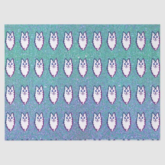 Papier Mousseline Chat Angora turc - Angora bleu (Recto)