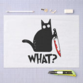 Papier Mousseline Chat assassin avec couteau (Artisanat)