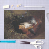 Papier Mousseline Chat avec chatons par Henriette Ronner-Knip (Artisanat)