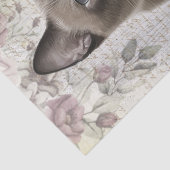 Papier Mousseline Chat birman Floral Chat Kitten (Détail)